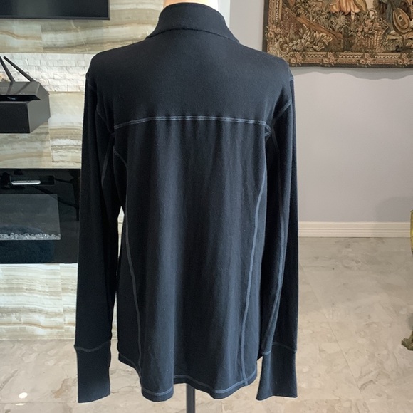 j. America Color Block Black Gray Trim Quarter Zip Pullover Ohio State. Size XL - Picture 4 of 5